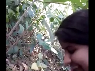 Desi girl very nice sucking n fucking in forest - HornySlutCams.com